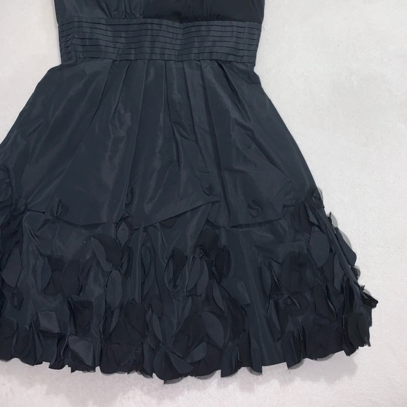 BCBG Maxazria One-Shoulder Black Taffeta Dress - Picture 5 of 7